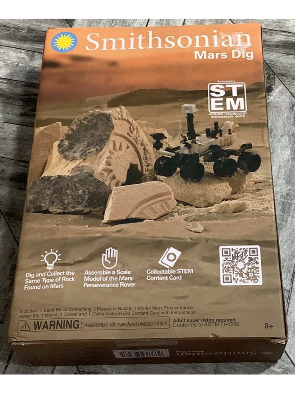Smithsonian Mars Dig STEM Educational Kit Kids Ages 8+ Includes Rocks & Rover - Picture 4 of 4